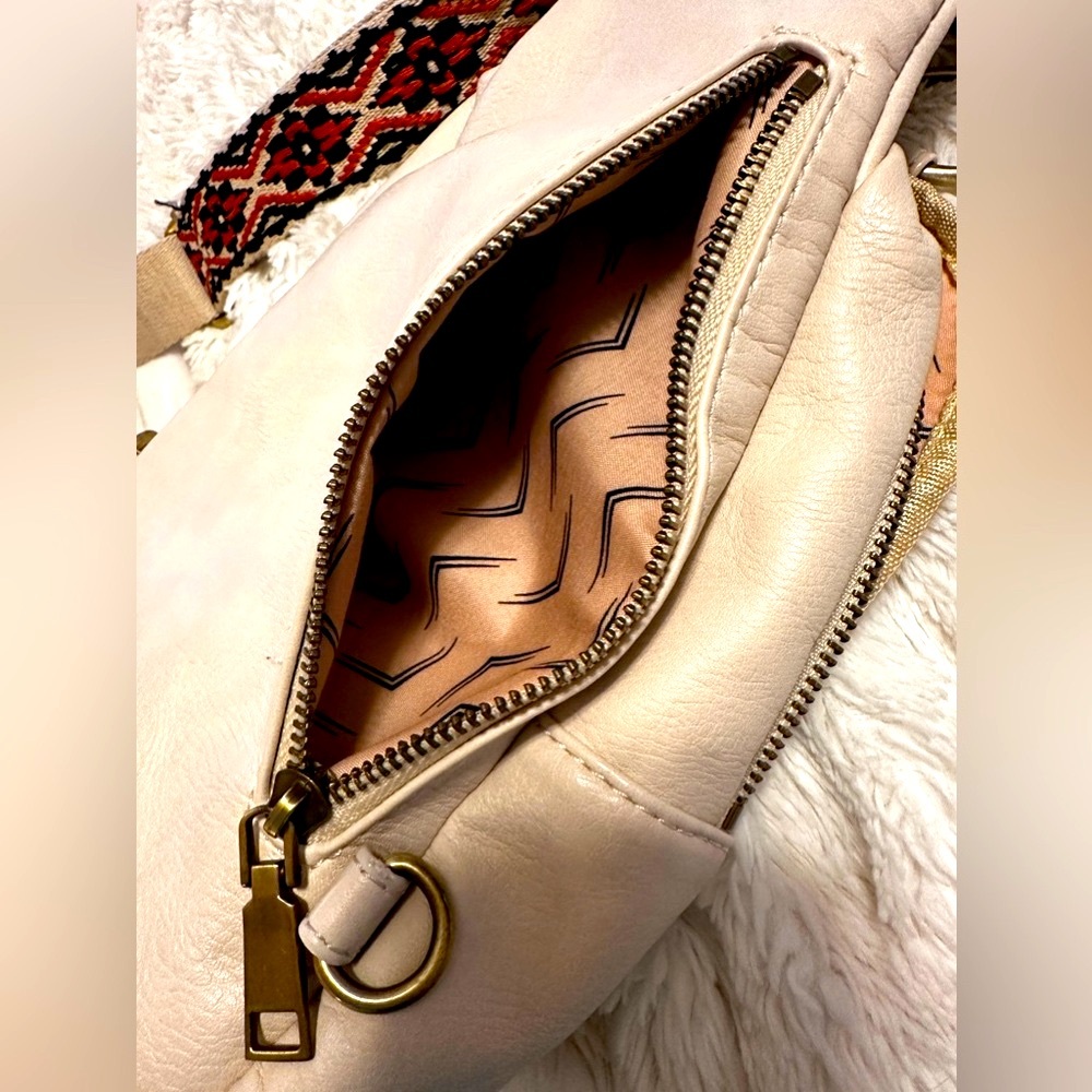 MODA LUXE Regina Sling Backpack in Beige - Picture 6 of 7